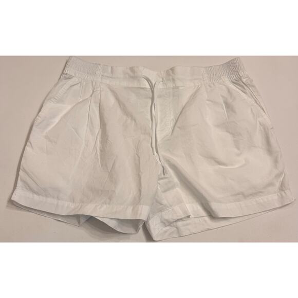 Columbia Women's White 100% Organic Cotton Pull On Shorts Sz M Drawstring - Picture 1 of 6